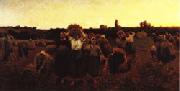 Jules Breton The Recall of the Gleaners France oil painting artist